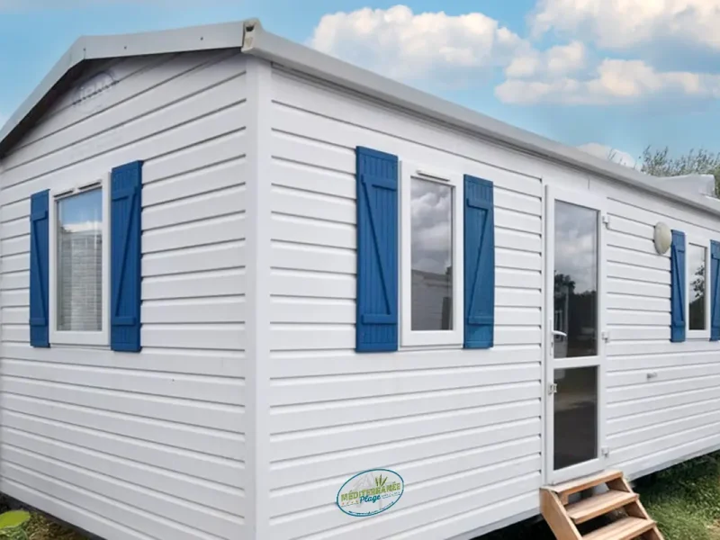 Location Mobilhome 4 personnes, 2 chambres 25m2, camping Med Plage Vias