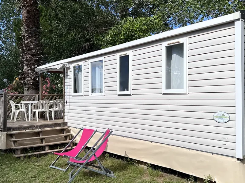 Location Mobilhome 6 personnes, 3 chambres 32m2, camping Med Plage Vias